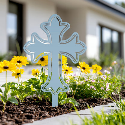 Outdoor Metal Cross Yard Decoration, Christian Yard Decor, Mother's Day Gift Idea