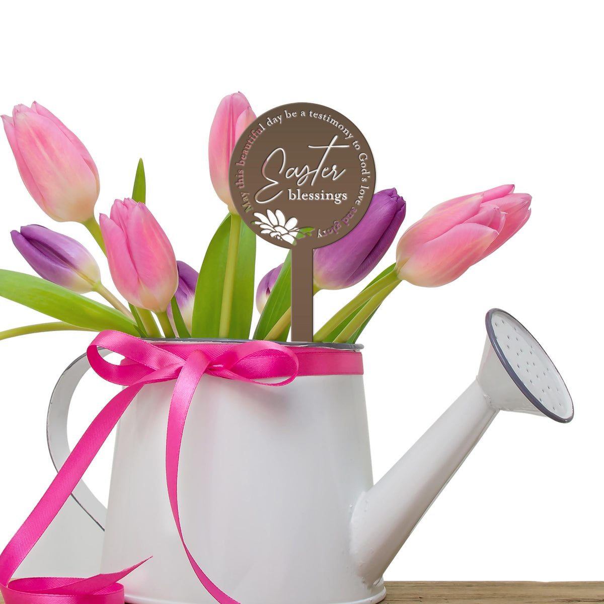 Metal Easter Blessings Metal Yard Stake - Outdoor Easter Decor