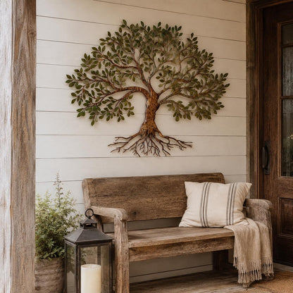 Metal Tree of Life Wall Art, Modern Nature Inspired Branch Decor (UV Printed)