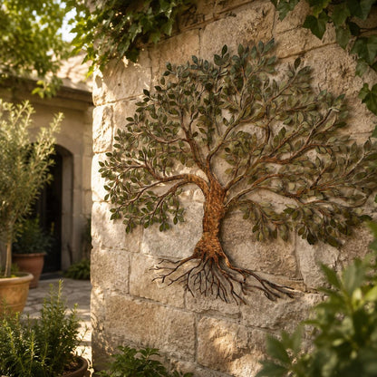 Metal Tree of Life Wall Art, Modern Nature Inspired Branch Decor (UV Printed)