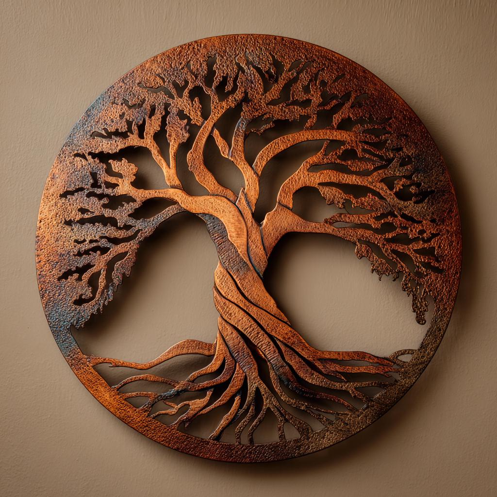 Tree of Life Metal Wall Art, UV Printed Aluminum Garden Decor