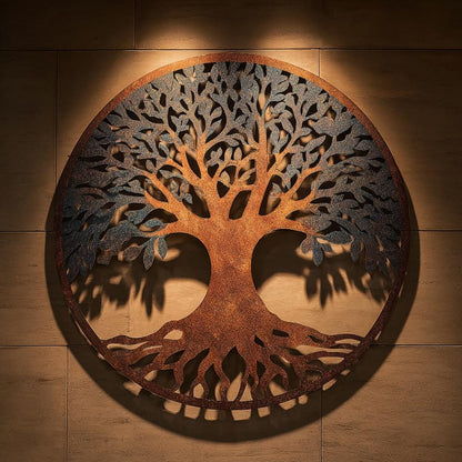 Tree of Life Metal Wall Art, UV Printed Aluminum Garden Decor