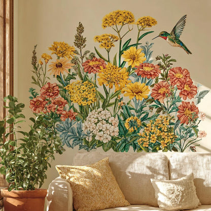 UV Printed Aluminum Metal Wall Art, Rustic Floral Garden Decor (2D Sign)