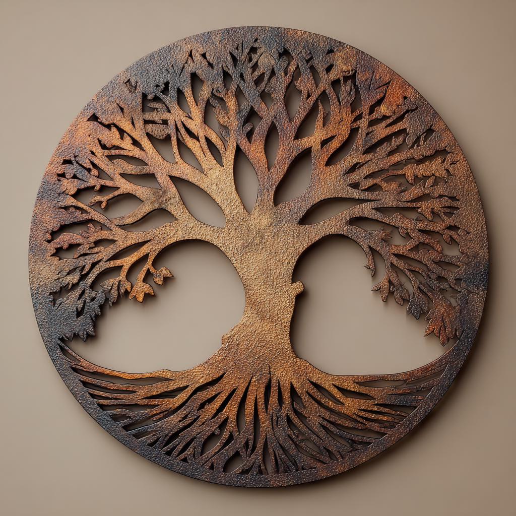 Tree of Life Metal Wall Art, UV Printed Aluminum Garden Decor