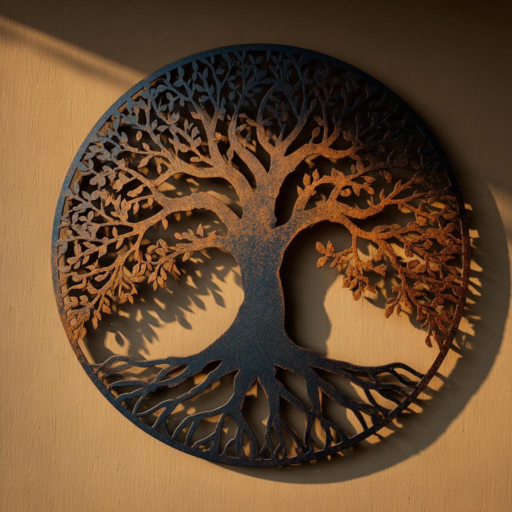 Tree of Life Metal Wall Art, UV Printed Aluminum Garden Decor