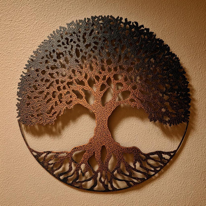 Tree of Life Metal Wall Art, UV Printed Aluminum Garden Decor