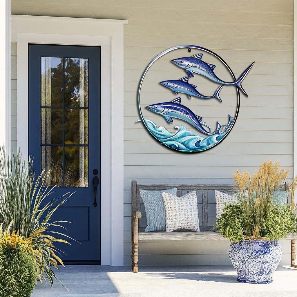 UV Printed Aluminum School of Swordfish Wall Art – Coastal Nautical Decor