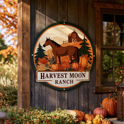 Custom Horse Ranch Metal Sign: Western Equestrian Wall Art (UV Printed Aluminum)