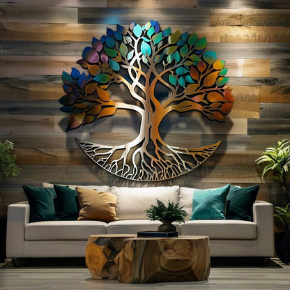 Custom Family Name Tree of Life Metal Wall Art (UV Printed Aluminum)