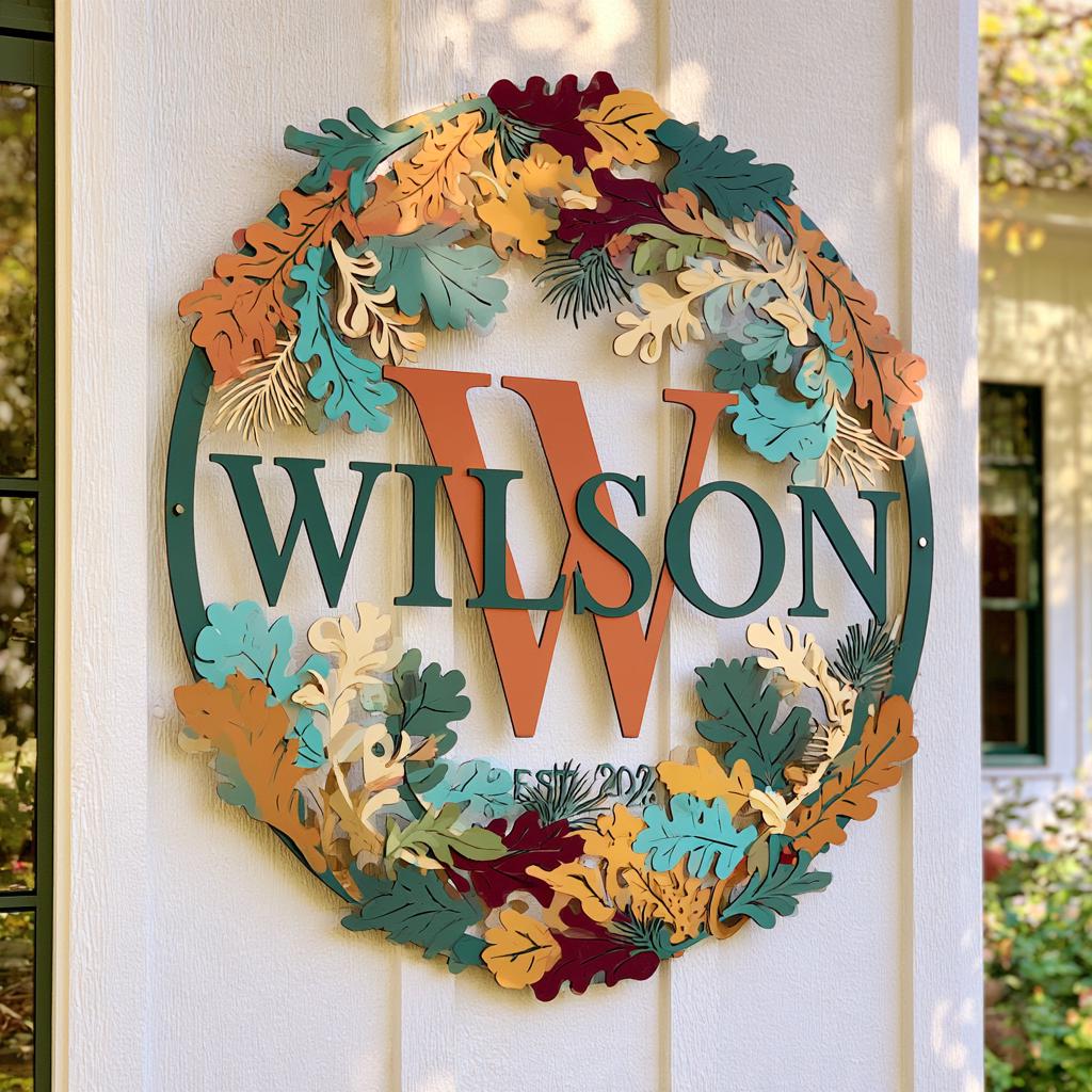 Personalized Family Monogram Metal Wall Art: Rustic Farmhouse Decor (UV Printed Aluminum)