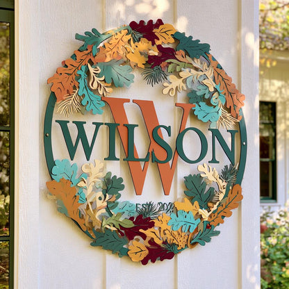 Personalized Family Monogram Metal Wall Art: Rustic Farmhouse Decor (UV Printed Aluminum)