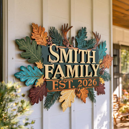 Personalized Family Established Sign: Custom Last Name & Year (UV Printed Aluminum)