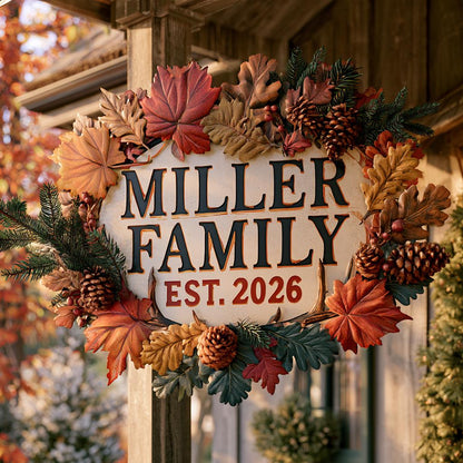 Personalized Family Established Sign: Custom Last Name & Year (UV Printed Aluminum)