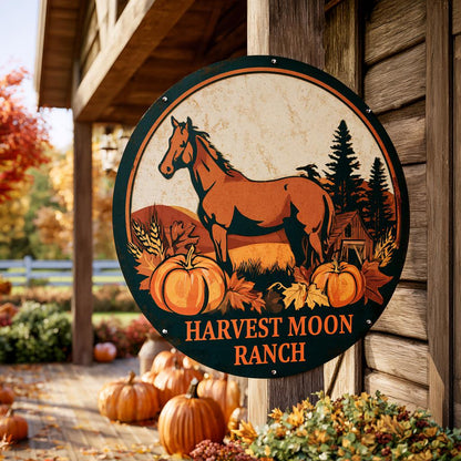 Custom Horse Ranch Metal Sign: Western Equestrian Wall Art (UV Printed Aluminum)