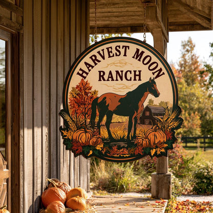 Custom Horse Ranch Metal Sign: Western Equestrian Wall Art (UV Printed Aluminum)