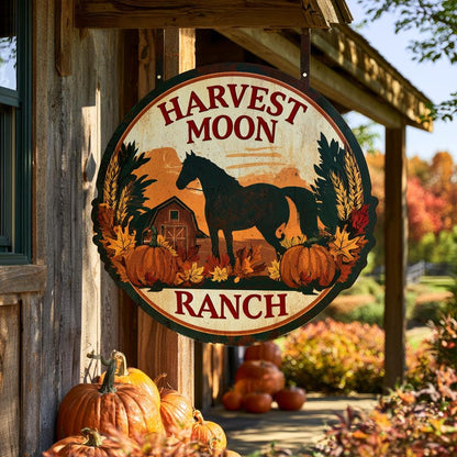 Custom Horse Ranch Metal Sign: Western Equestrian Wall Art (UV Printed Aluminum)
