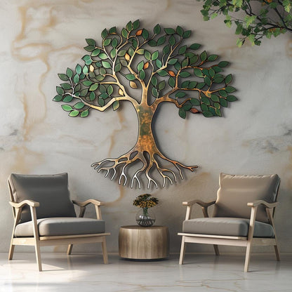 Custom Family Name Tree of Life Metal Wall Art (UV Printed Aluminum)