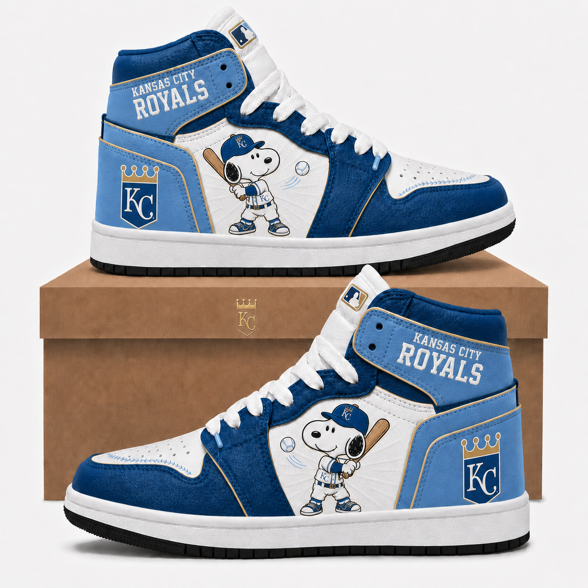 Snoopy MLB Baseball Fan High Top Sneakers JD1| All 30 Teams Available