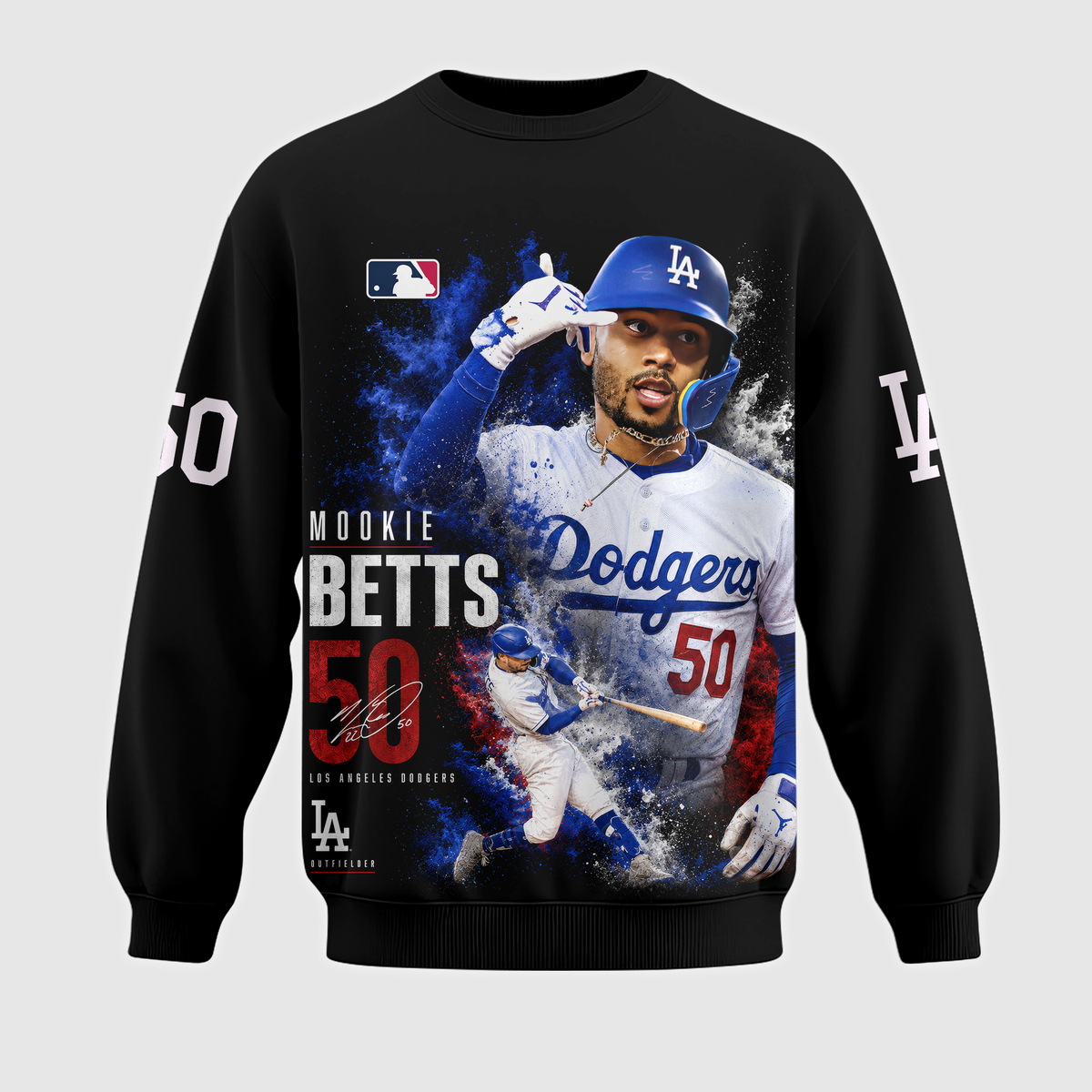 Mookie Betts No. 50 Baseball Fan Shirt — Hoodie —  | Los Angeles Dodgers Inspired MLB Apparel