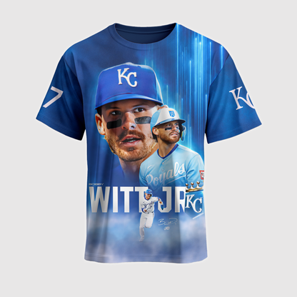 Bobby Witt Jr No. 7 Kansas City Baseball Fan Shirt — Hoodie — Sweatshirt & Zip Hoodie | KC Royals Inspired MLB Apparel