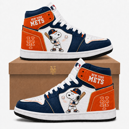 Snoopy MLB Baseball Fan High Top Sneakers JD1| All 30 Teams Available