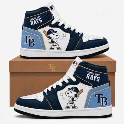 Snoopy MLB Baseball Fan High Top Sneakers JD1| All 30 Teams Available