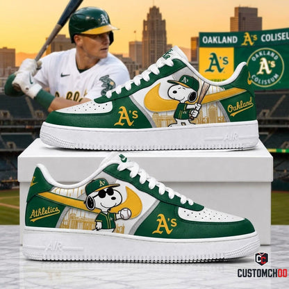 MLB Snoopy Fan Sneakers AF1 | Baseball Team Shoes Gift