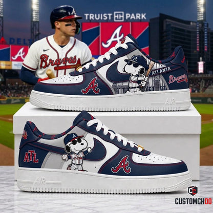 MLB Snoopy Fan Sneakers AF1 | Baseball Team Shoes Gift