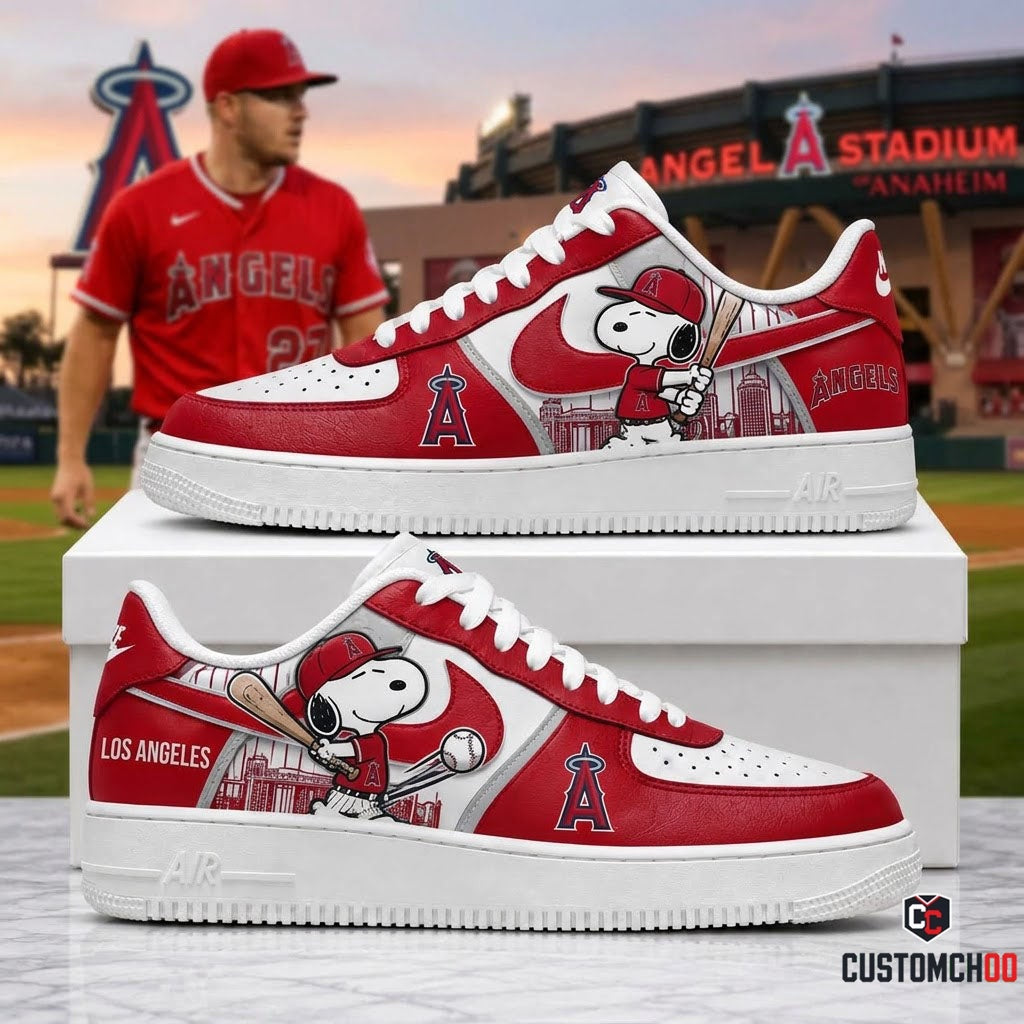 MLB Snoopy Fan Sneakers AF1 | Baseball Team Shoes Gift