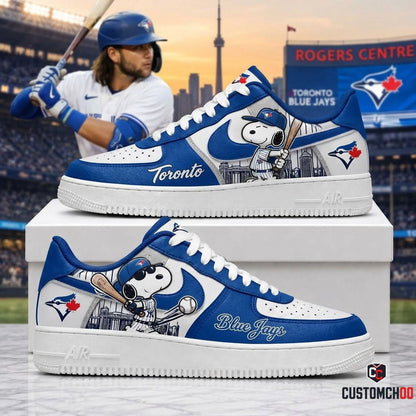 MLB Snoopy Fan Sneakers AF1 | Baseball Team Shoes Gift