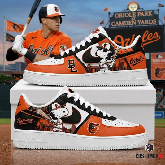 MLB Snoopy Fan Sneakers AF1 | Baseball Team Shoes Gift