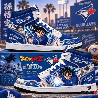 Son Goku x MLB Baseball Fan High Top Sneakers JD1 | All 30 Teams Available