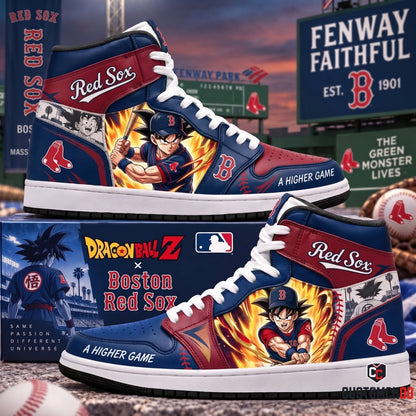 Son Goku x MLB Baseball Fan High Top Sneakers JD1 | All 30 Teams Available