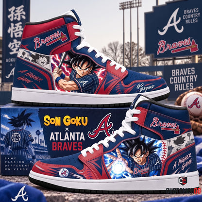 Son Goku x MLB Baseball Fan High Top Sneakers JD1 | All 30 Teams Available