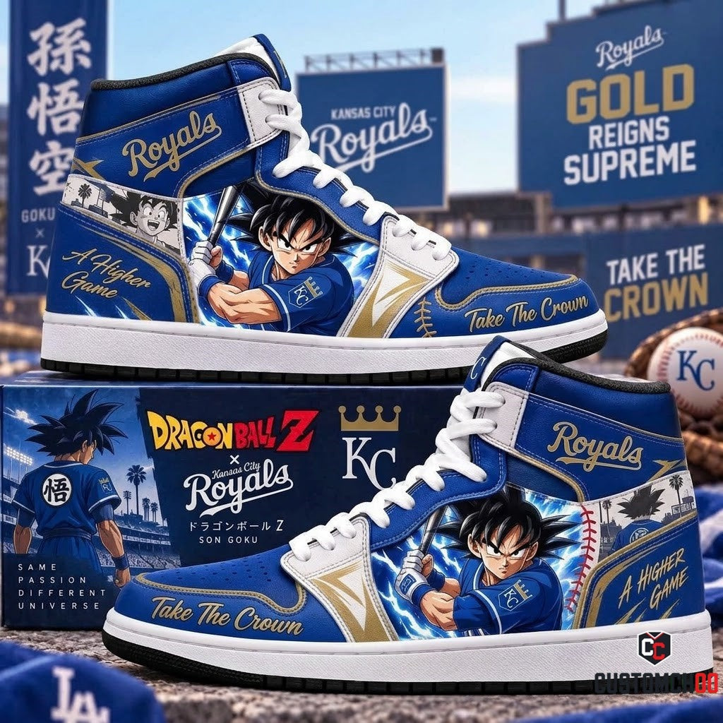Son Goku x MLB Baseball Fan High Top Sneakers JD1 | All 30 Teams Available