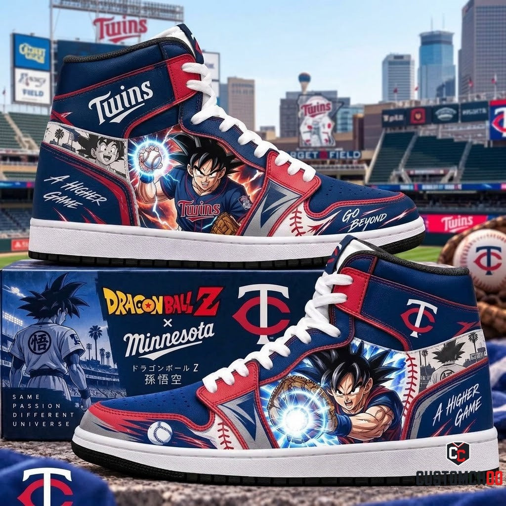 Son Goku x MLB Baseball Fan High Top Sneakers JD1 | All 30 Teams Available