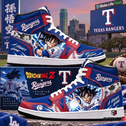 Son Goku x MLB Baseball Fan High Top Sneakers JD1 | All 30 Teams Available