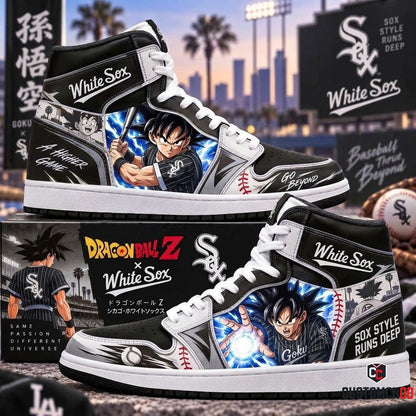 Son Goku x MLB Baseball Fan High Top Sneakers JD1 | All 30 Teams Available