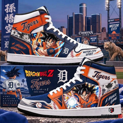 Son Goku x MLB Baseball Fan High Top Sneakers JD1 | All 30 Teams Available