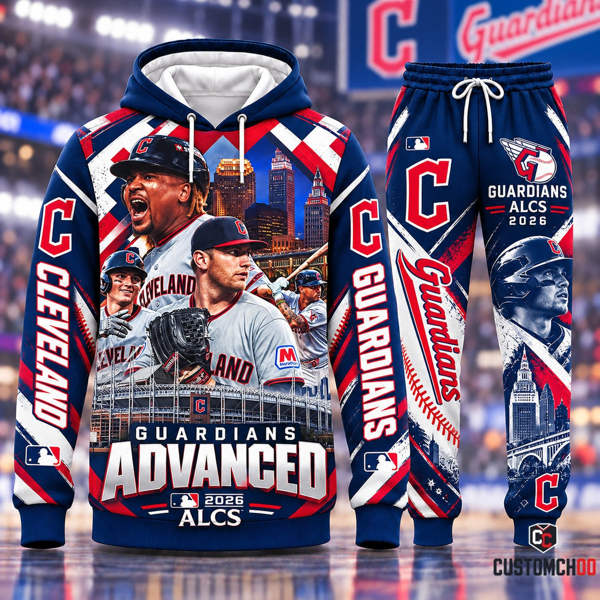 Cleveland Guardians Fan Set — Hoodie & Sweatpants Tracksuit