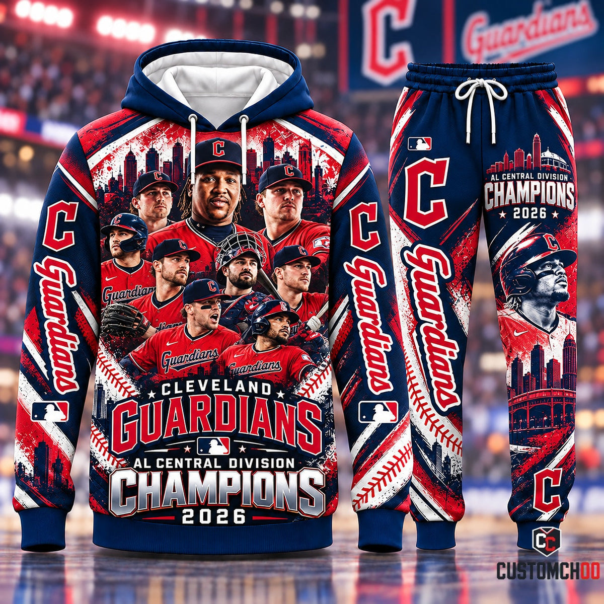 Cleveland Guardians Fan Set — Hoodie & Sweatpants Tracksuit